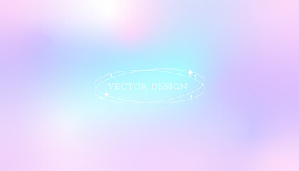 Y2k holographic gradient background. Modern pearlescent vector illustration. Soft blur card. Iridescent aura poster. Pastel minimalist backdrop for social media, business card or website design.