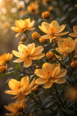 Obraz na płótnie Canvas Beauty Yellow Flowers, blooms, background