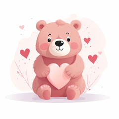 Cute Bear Valentines card