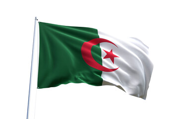 Flag of Algeria on transparent background, PNG file