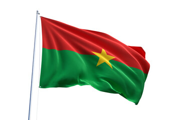 Flag of Burkina Faso on transparent background, PNG file