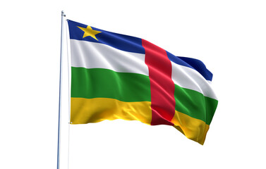 Flag of Central African Republic on transparent background, PNG file