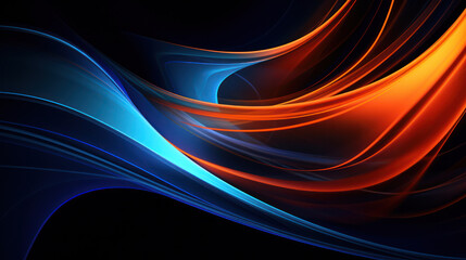 Fototapeta premium Abstract Blue Wave in Bright Light: Modern Design Illustration with Line-Style Motion Effect