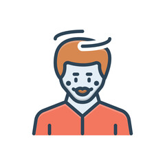 Color illustration icon for innocent