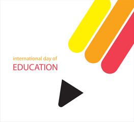 International Day of Education concept Illustration.Reading imagination concept for education holiday.