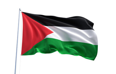 Flag of Palestine on transparent background, PNG file