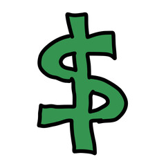 ドルの手書きイラスト