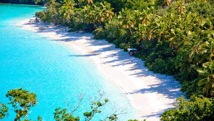 ヴァージン諸島のセント・ジョン島の美しいビーチ