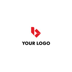 B logo monogram formed from three tickets. suitable for travel or ticket companies