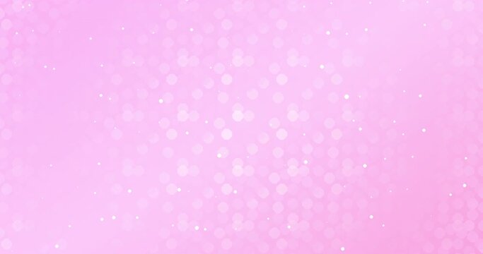 4k Pink girlish cute background with shiny glitter sparkles. Seamless looped backdrop for kids party. Blurred festive wallpaper with little hexagons. Pretty motion live wallpaper for fashion ad banner