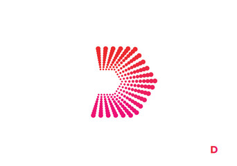 D style logo , Vector Logo Letter D letter  concept technology logo design vector , Letter  pixels initial design template, Letter  on  logo icon set