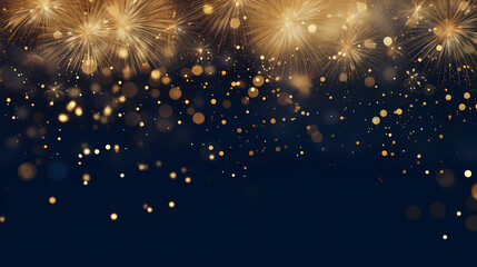 Beautiful fireworks background at night for holiday decoration