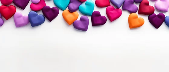 Zelfklevend Fotobehang A lot of colored valentine hearts © khan