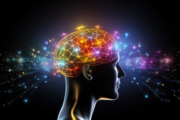 Obraz premium Brain puzzle, thinker person, intellectual challenges and puzzles for cognitive engagement and brain health, brain structure, memory puzzle neurons, mindful logic, brain strategy vision and consulting