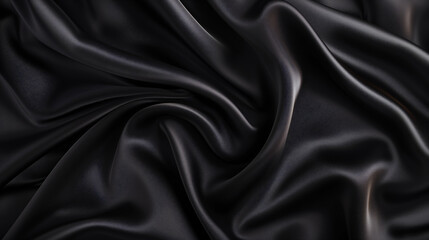 Fototapeta premium エレガントな黒いベルベットの布