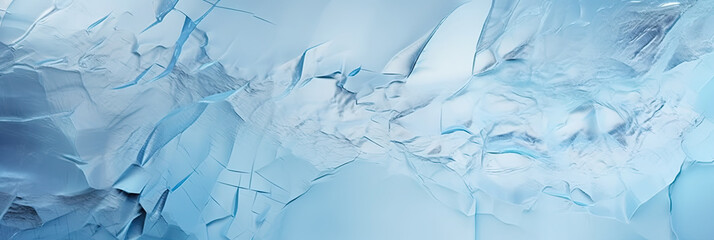 Obraz premium blue ice texture background, The textured cold frosty surface of ice block on blue background.