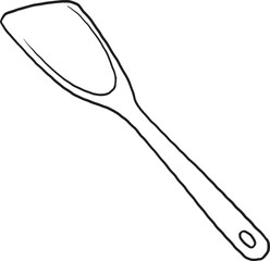 vector illustration tool icon line spoon 