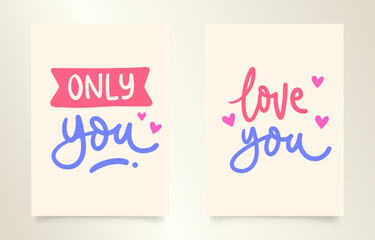 HAPPY VALENTINE'S DAY QUOTE, HAND LETTERING VECTOR GIFT CARD