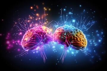 Colorful Human brain anatomy, traumatic brain injury (TBI), brain tumor, epilepsy, stroke treatment therapies brain disfunctions, neurology, mental brain supplements, positron emission tomography