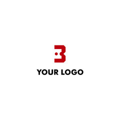 B logo monogram formed from three tickets. suitable for travel or ticket companies