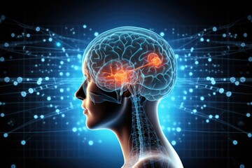 fractal colorful light brain illustration, educational research, cognitive assessment, learning potential, adaptive capabilities in areas of improvement students cognitive skills, brain nerve synapses