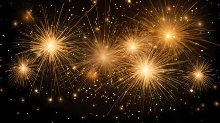 Naklejka premium Beautiful creative holiday background with fireworks and sparkles