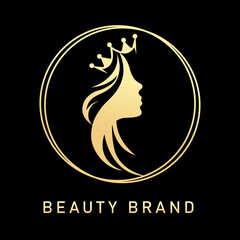 vector flat-hand drawn hair salon logo collection