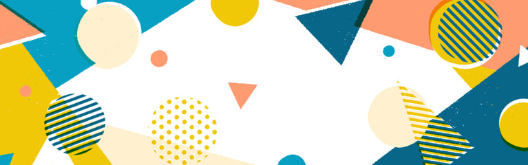 背景素材_ラフなメンフィス柄