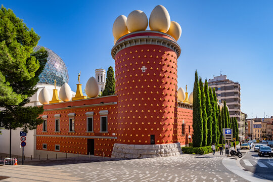Figueres, Spain - Oct 26, 2019: Salvador Dali Theatre-Museum building