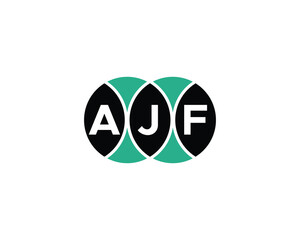 AJF Logo design vector template