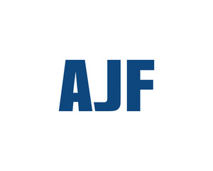AJF Logo design vector template