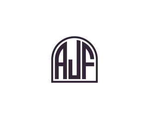AJF Logo design vector template