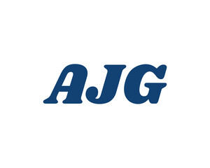 AJG logo design vector template