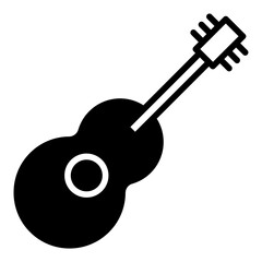 Guitar solid glyph icon