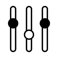 Equaliser solid glyph icon