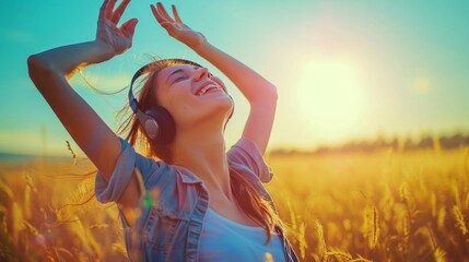 Bright and upbeat stock audio that moves and motivates     - obrazy, fototapety, plakaty