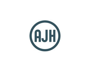 AJH logo design vector template