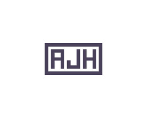 AJH logo design vector template