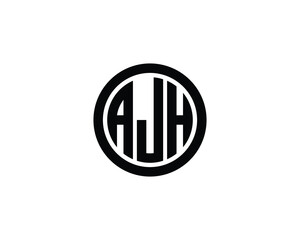AJH logo design vector template