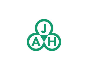 AJH logo design vector template
