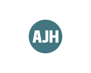 AJH logo design vector template