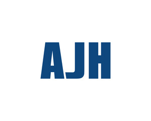 AJH logo design vector template
