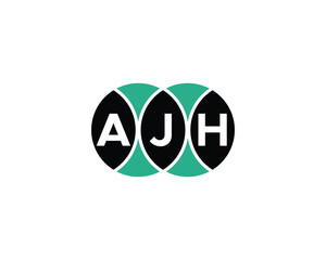 AJH logo design vector template