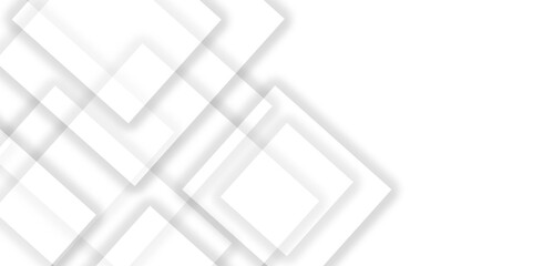 Abstract white and grey modern minimalistic pale geometric pattern background. square shapes in random geometric pattern background. business concept idea for poster, template on web,