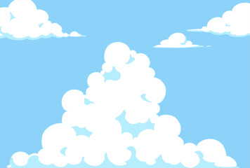 背景素材_青空と入道雲