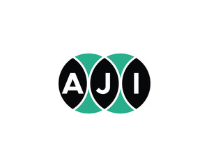 AJI logo design vector template