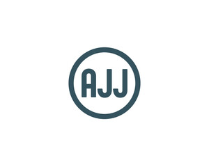 AJJ logo design vector template