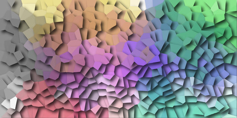 Abstract colorful background with polygon or vector frame. Texture of geometric shapes with shadows and light. Abstract mosaic pattern. Colorful polygonal design consist of triangles. 