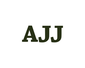 AJJ logo design vector template