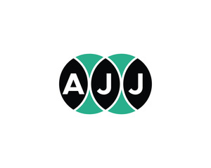 AJJ logo design vector template
